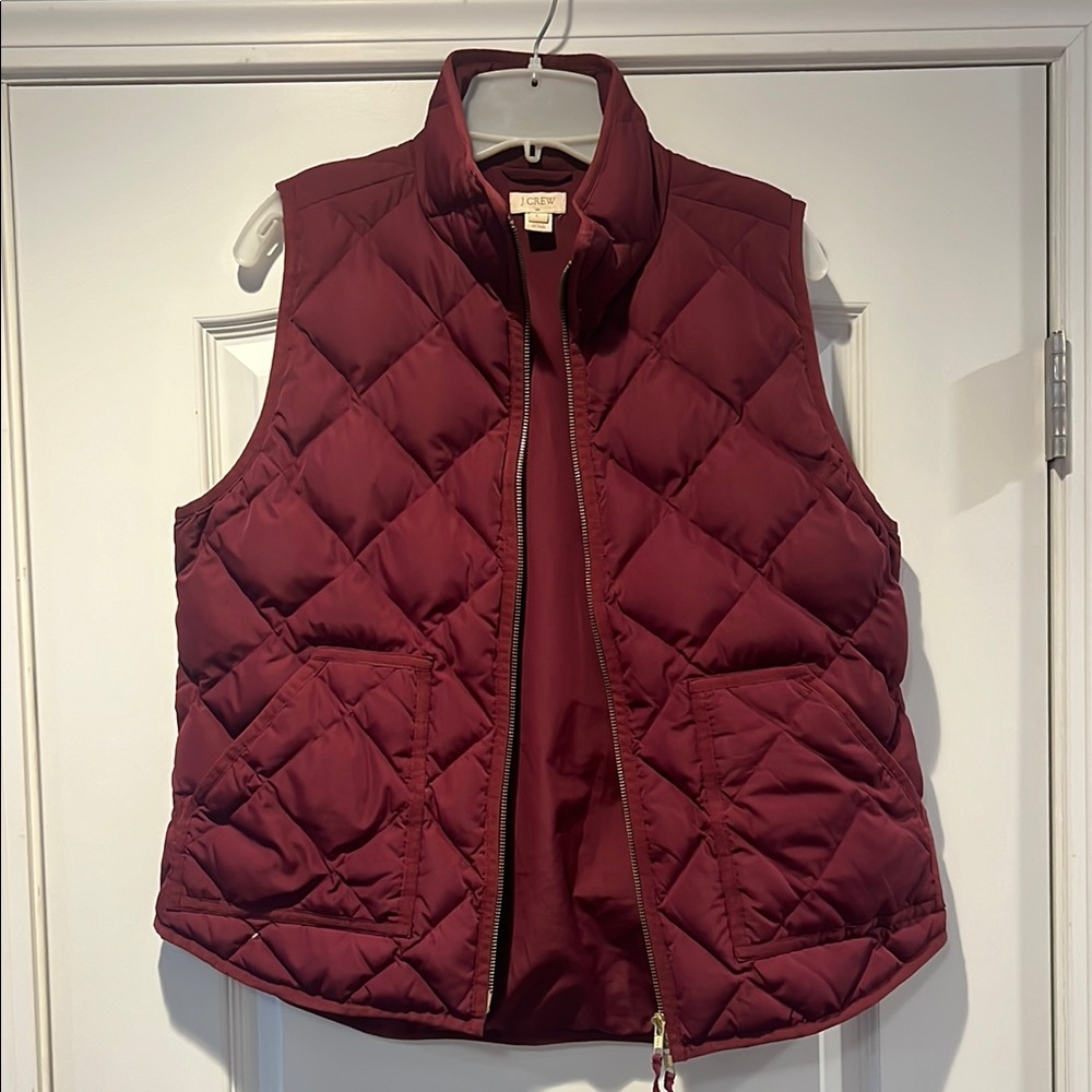 SOLD Quilted Burgundy Vest
